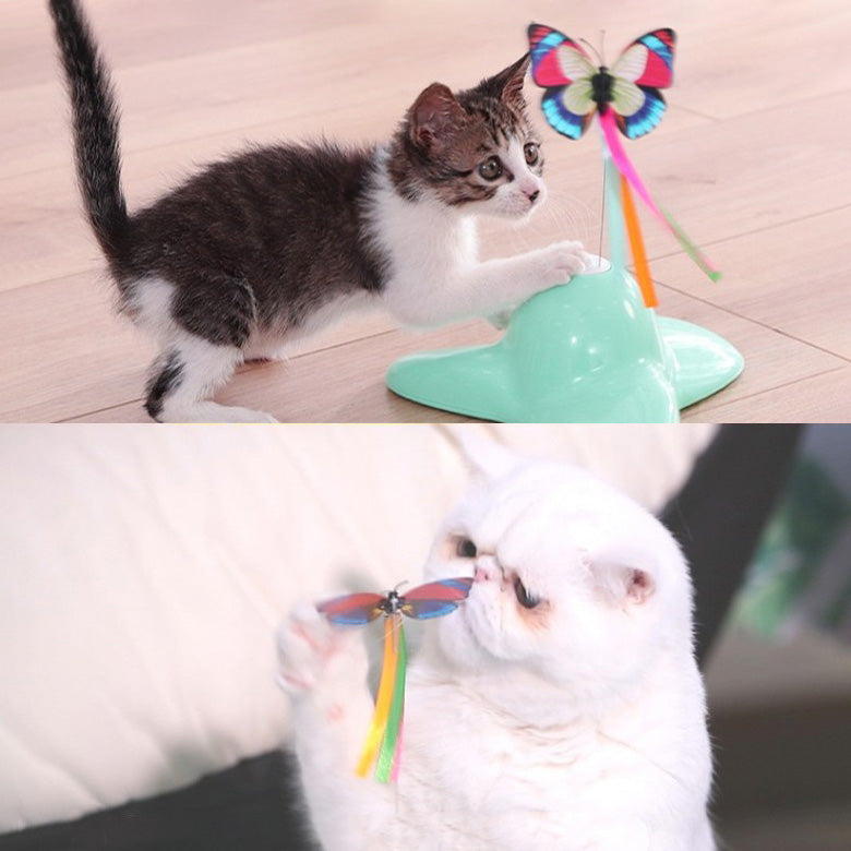 Rotating Butterfly Cat Toy